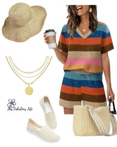Cute casual two piece summer short set