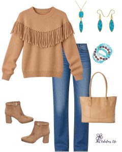 Fall outfit for women.