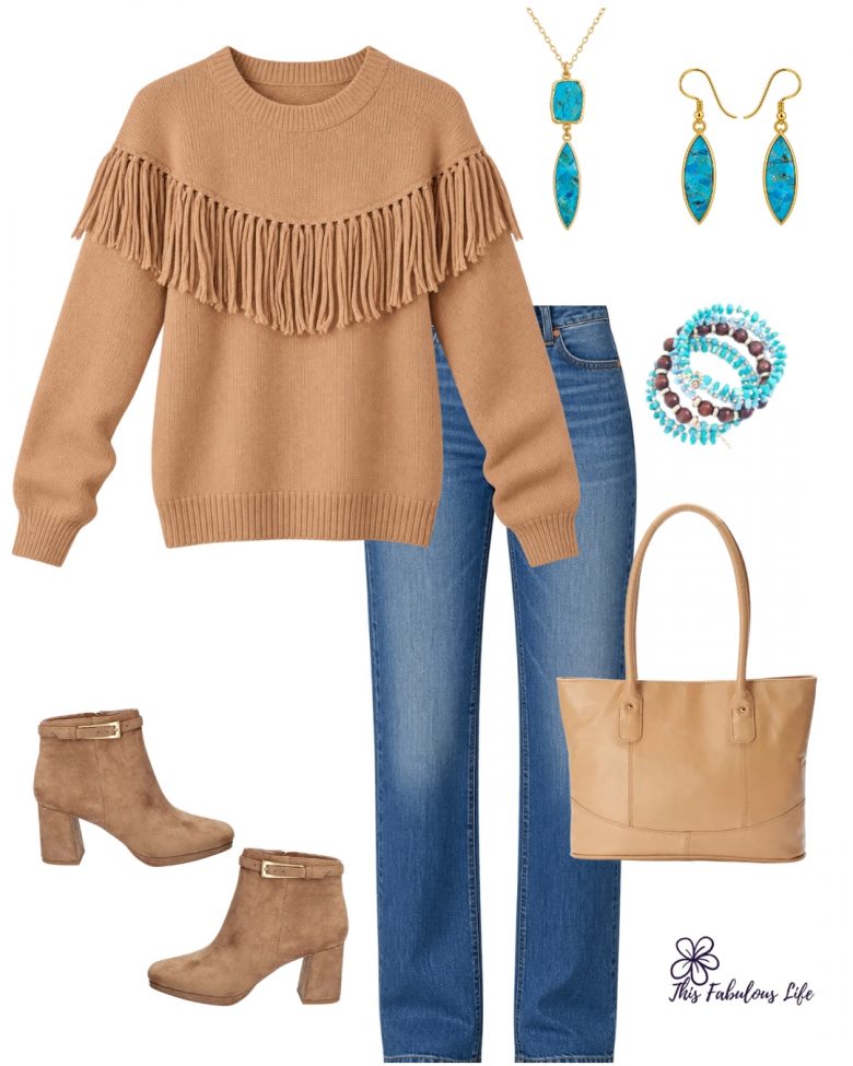 Fall outfit for women.